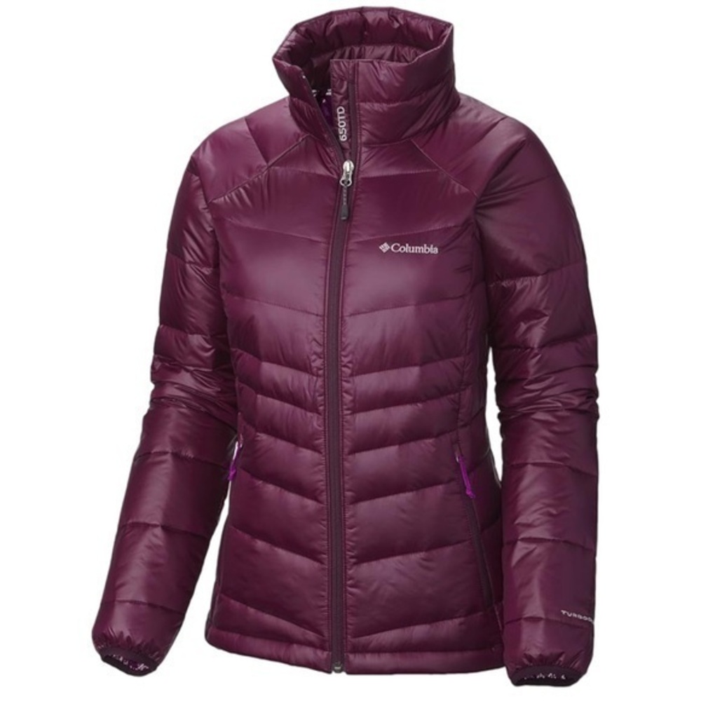 Columbia Women's Gold 650 TurboDown Radial Down Jacket
Sz S Color Purple Dahlia